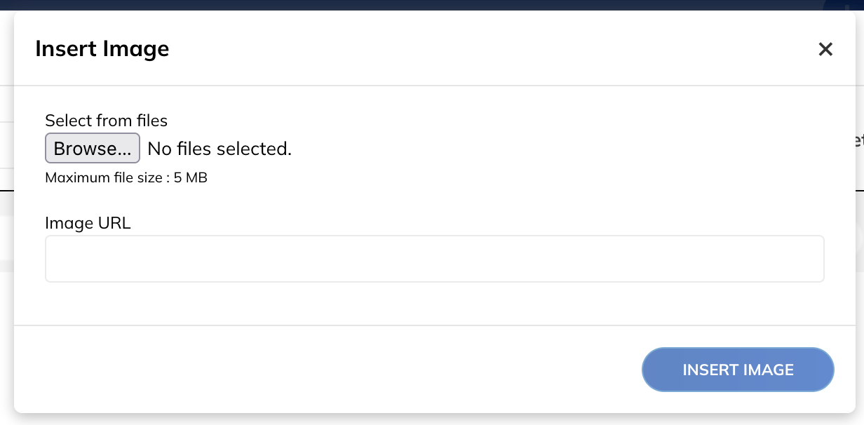 Insert Image Modal