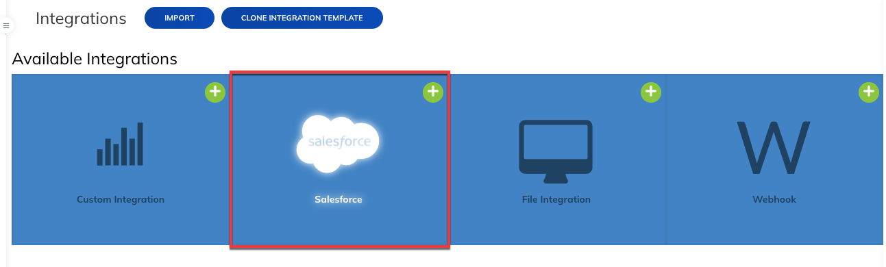 Salesforce Integration button on Integrations page.png