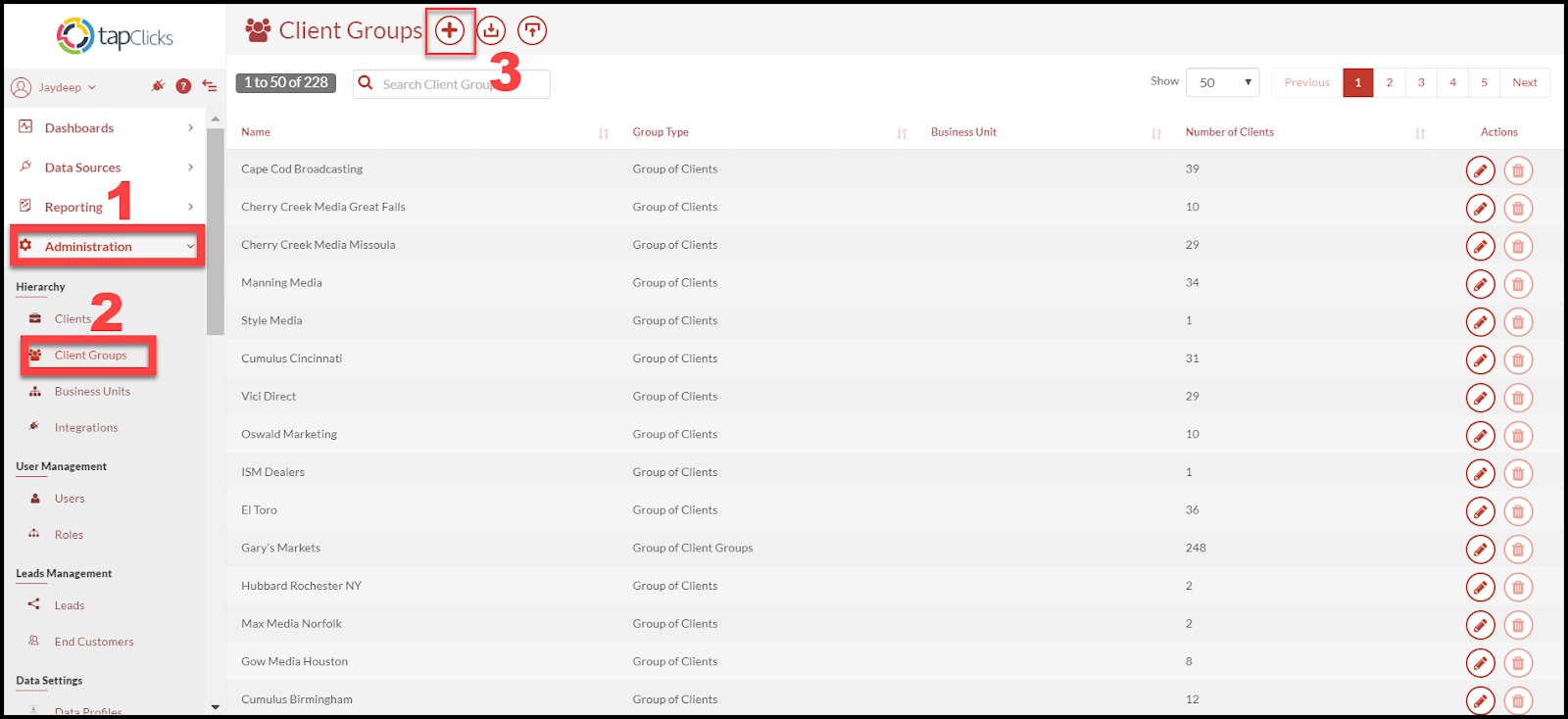 How To Create And Edit Client Groups TapClicks How To Create And Edit Client Groups TapClicks