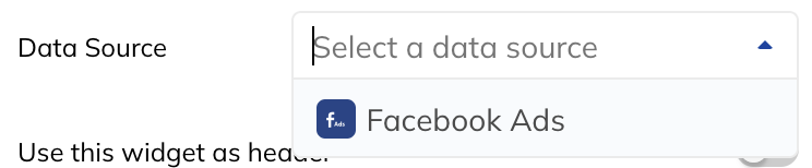 Select Data Source Dropdown