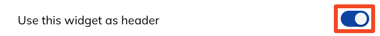 Use Widget As Header Slider