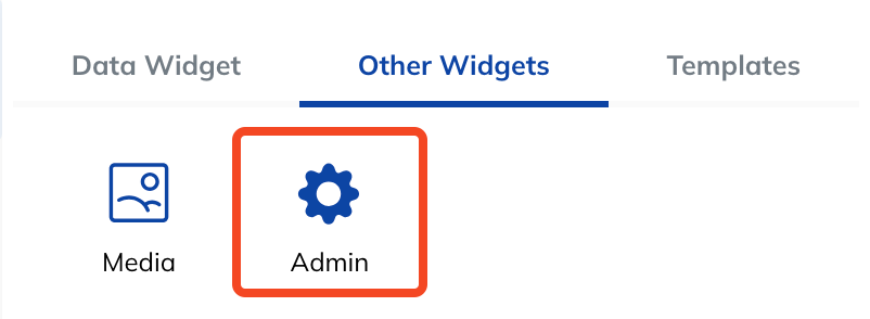 Admin Widget Button