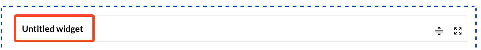 Admin Widget Title Field
