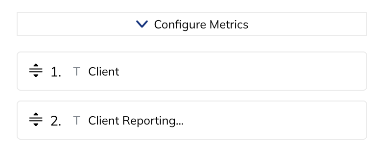 Configure Metrics List