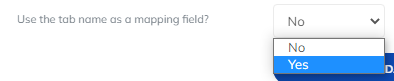 Use Tab for Mapping Dropdown