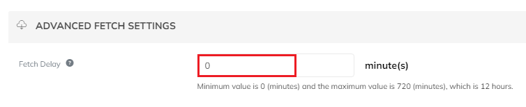 Advanced Fetch Settings Google Sheets