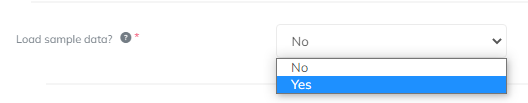 Load Sample Data Yes