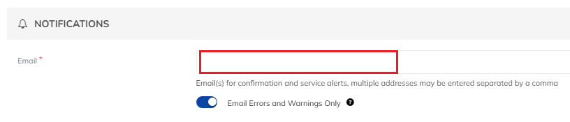 Email Notification Field