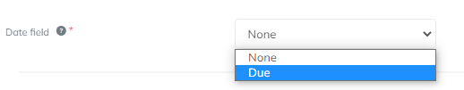 Date Field Dropdown