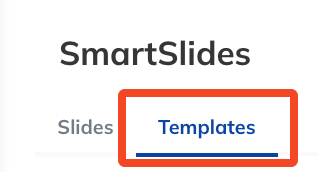 SmartSlides Templates Tab