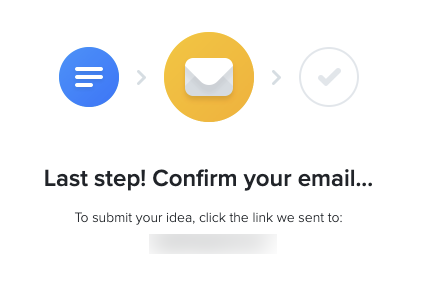 Email Confirmation Request Screen