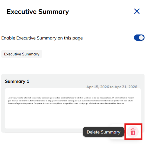 Report Studio Delete Summary Button