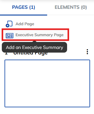 Report Studio Executive Summary Button