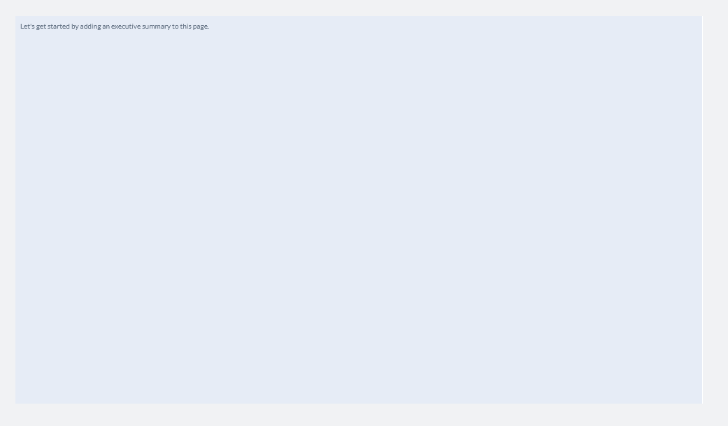 Report Studio Executive Summary Page