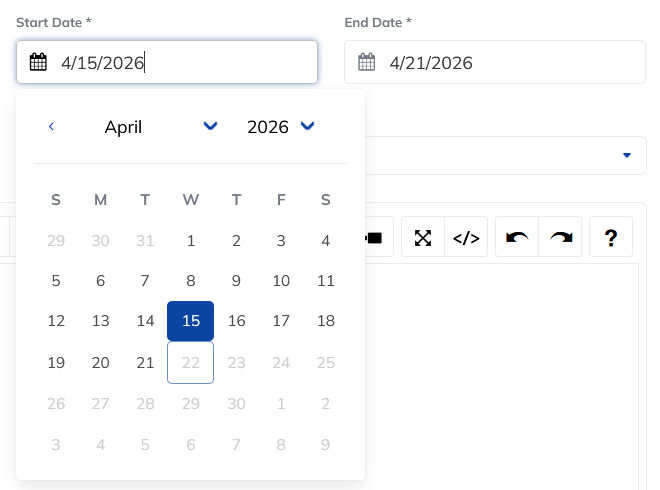 Report Studio Executive Summary Calendar