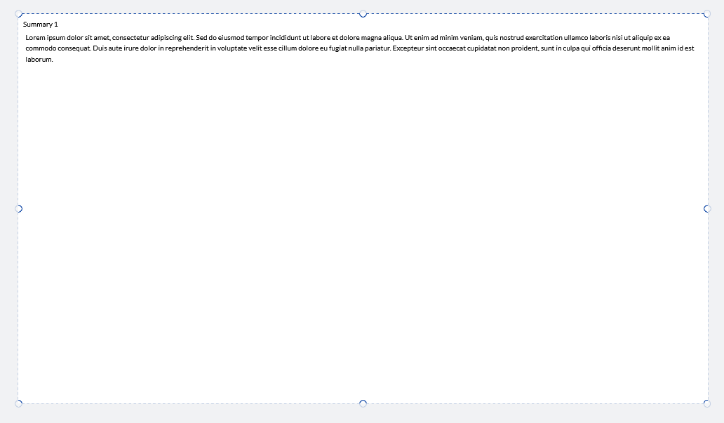 Report Studio Executive Summary Content Example
