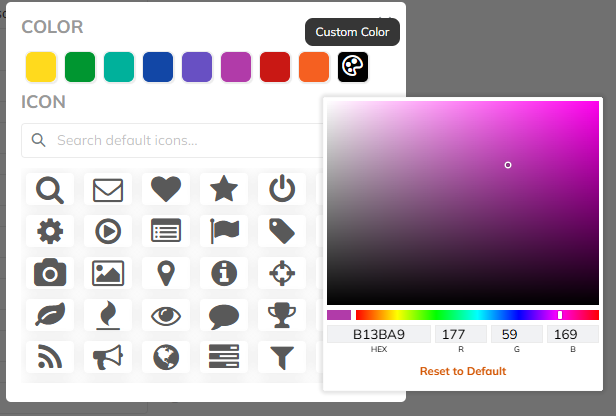 New Color and Icon Picker