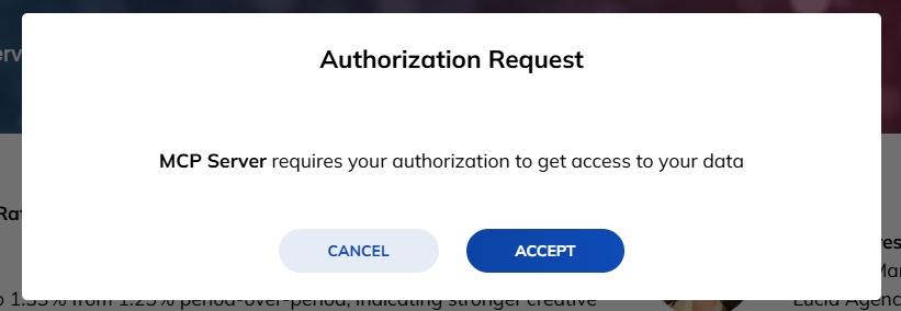 Authorization Request Popup