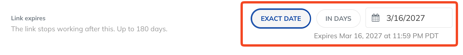 Permalink Link Expires Exact Date