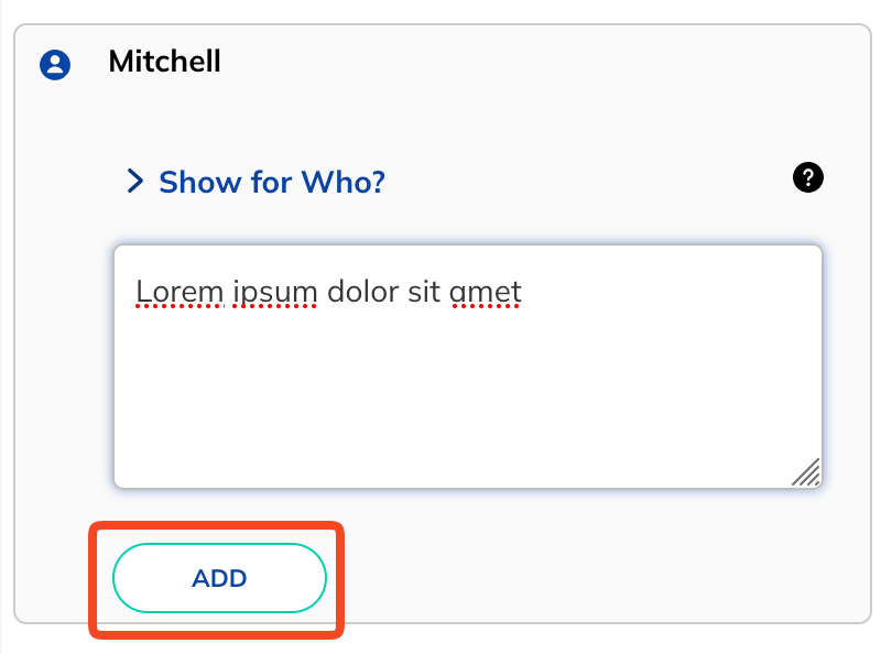 Click Add to Save the Annotation