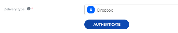 Dropbox Authenticate Button
