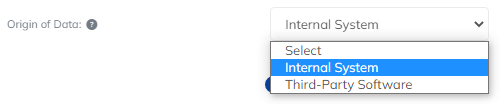 Origin of Data Dropdown