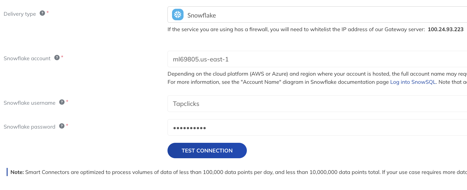 Database Connection Fields