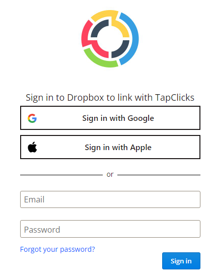 Sign Into Dropbox