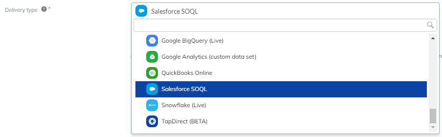 Delivery Type Salesforce SOQL